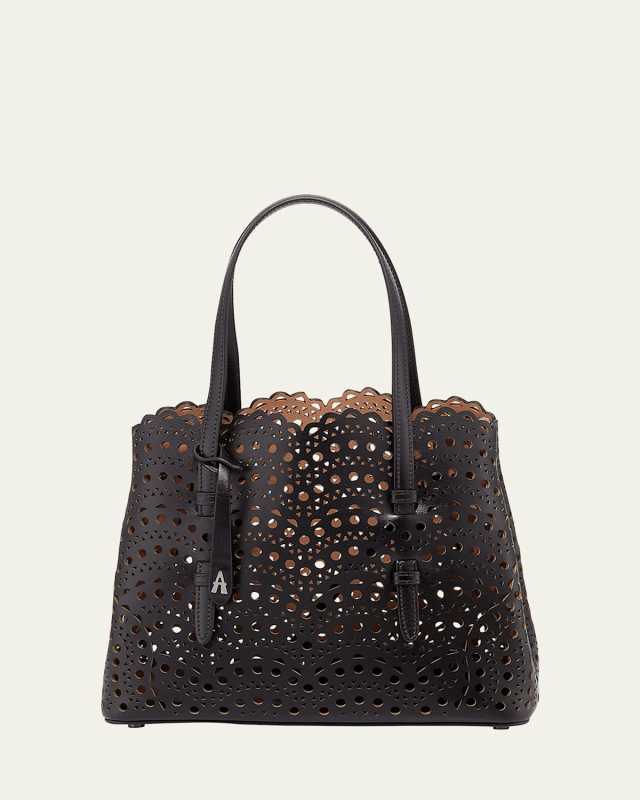 Mina 25 Tote Bag in Vienne Wave Perforated Leather